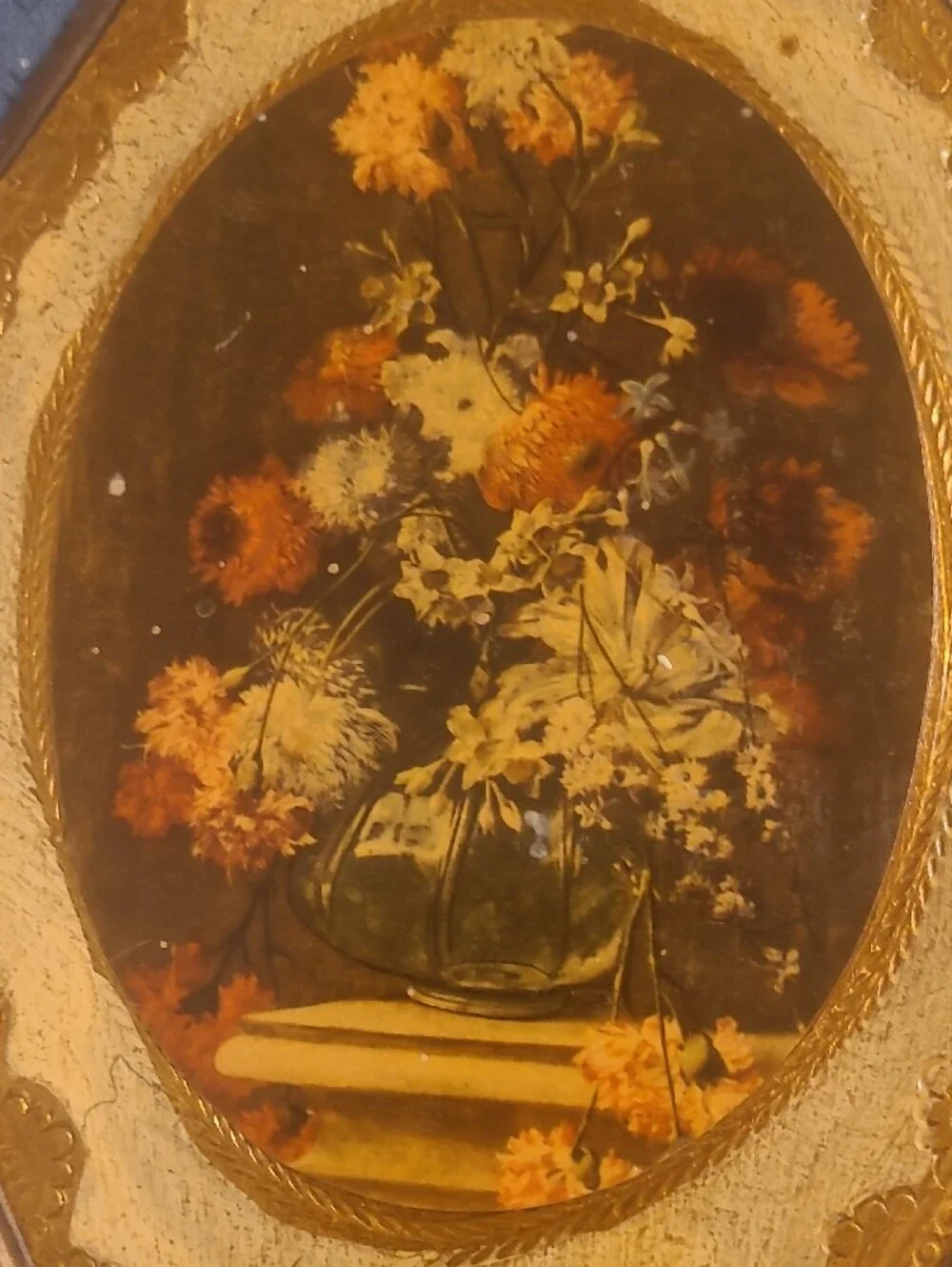 Pair of Gold Floral Diamond Wall Plaques